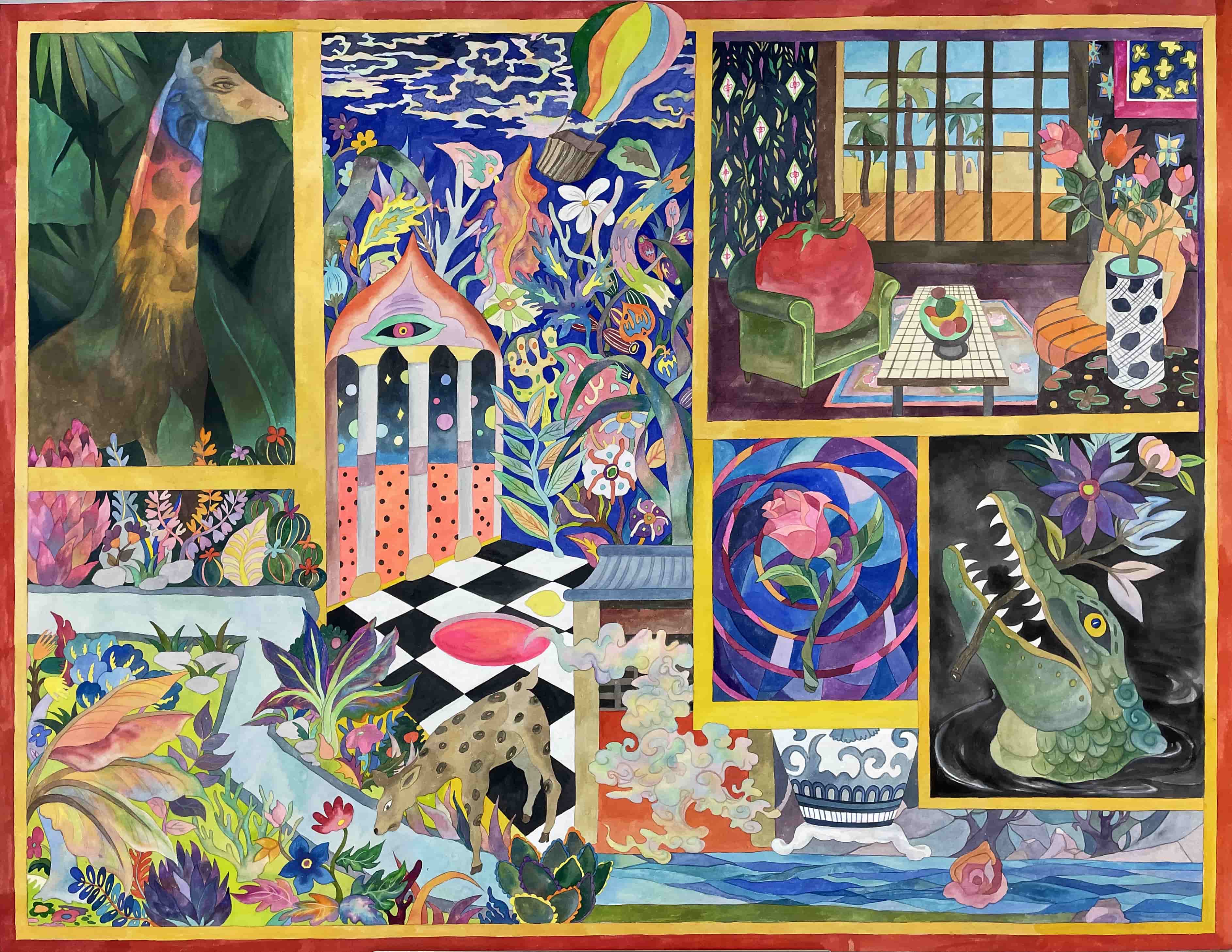 꿈의 바깥에 서서_112x145x2.6cm_장지에 채색_2021.jpg