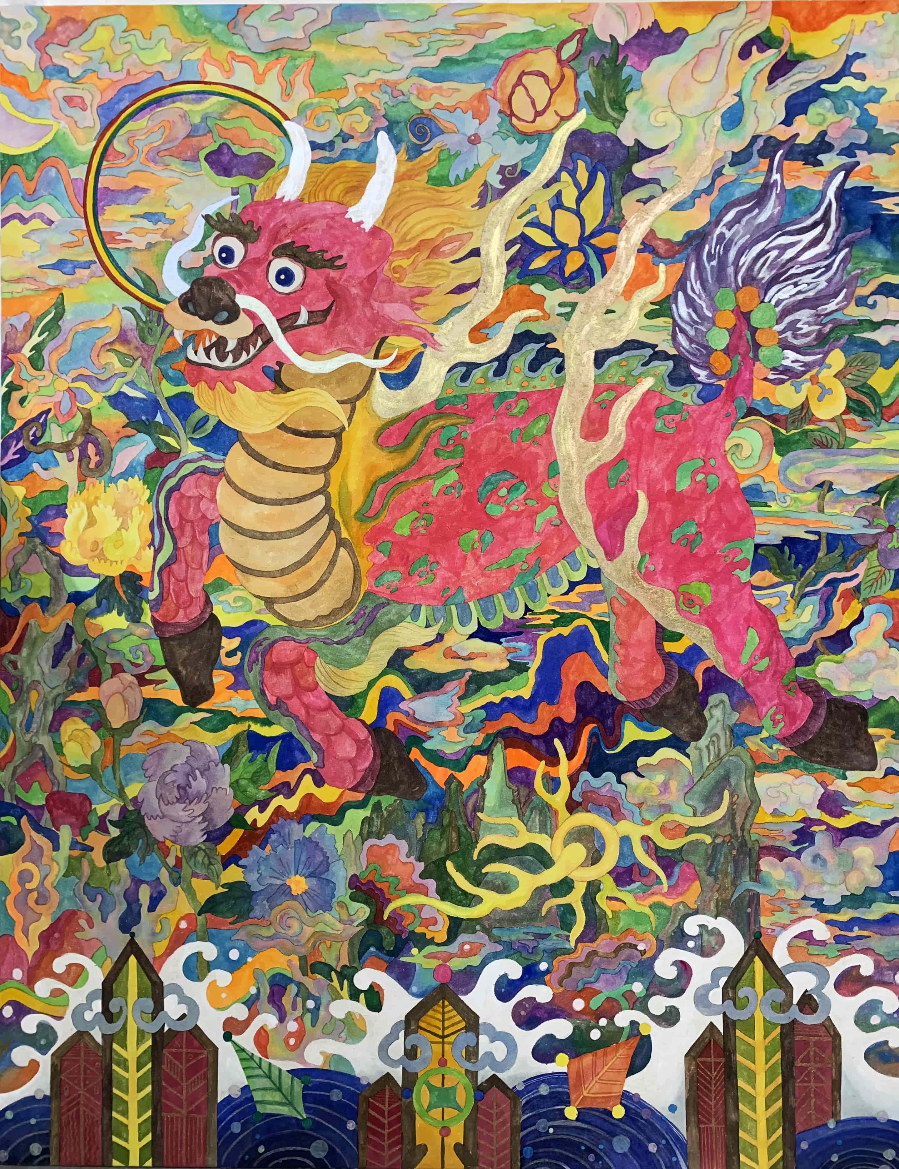 기린도_117x91x2.6cm_장지에 채색_2021.jpg