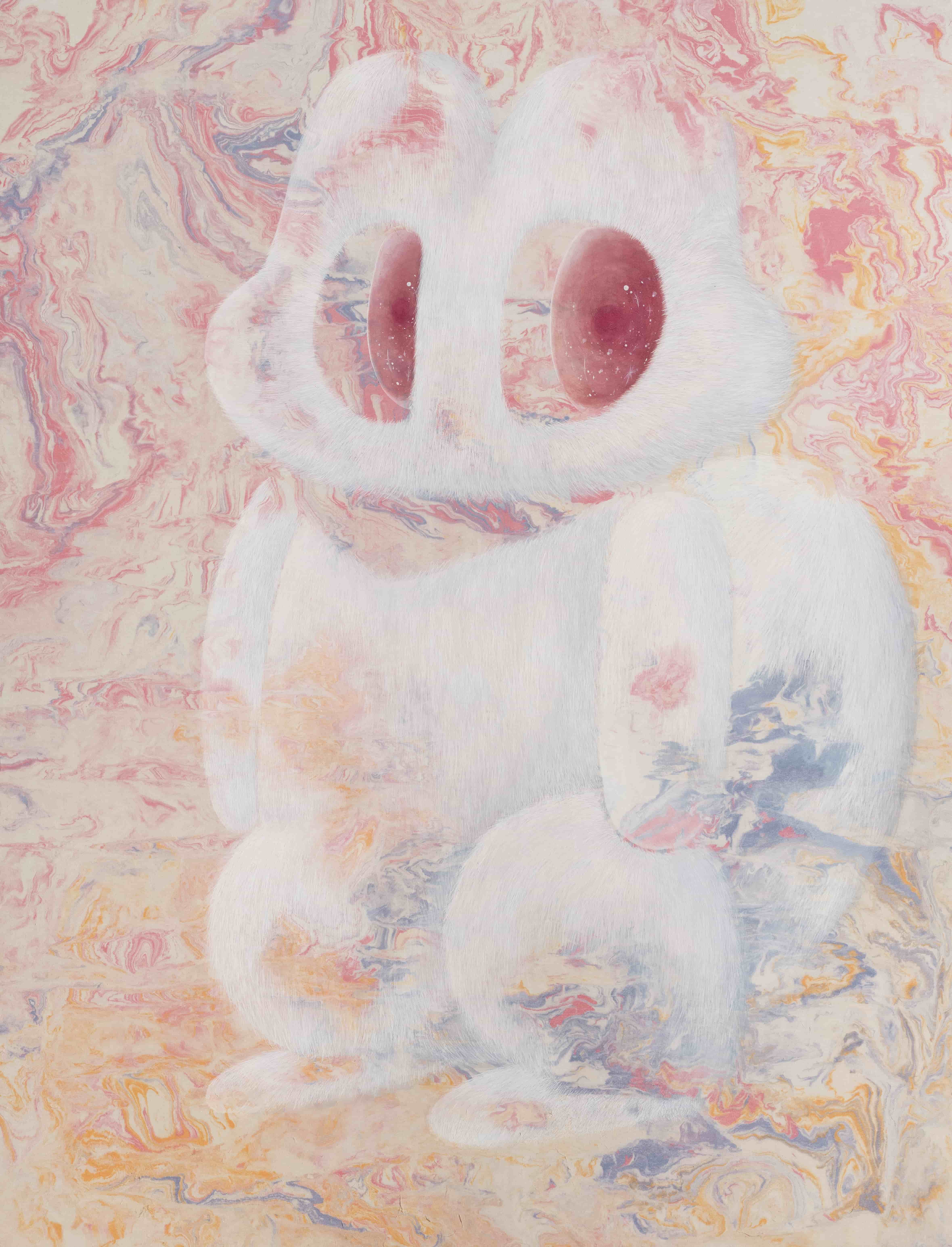 스카프의 기억_145.5x112.2cm_장지에 호분_2022.jpg
