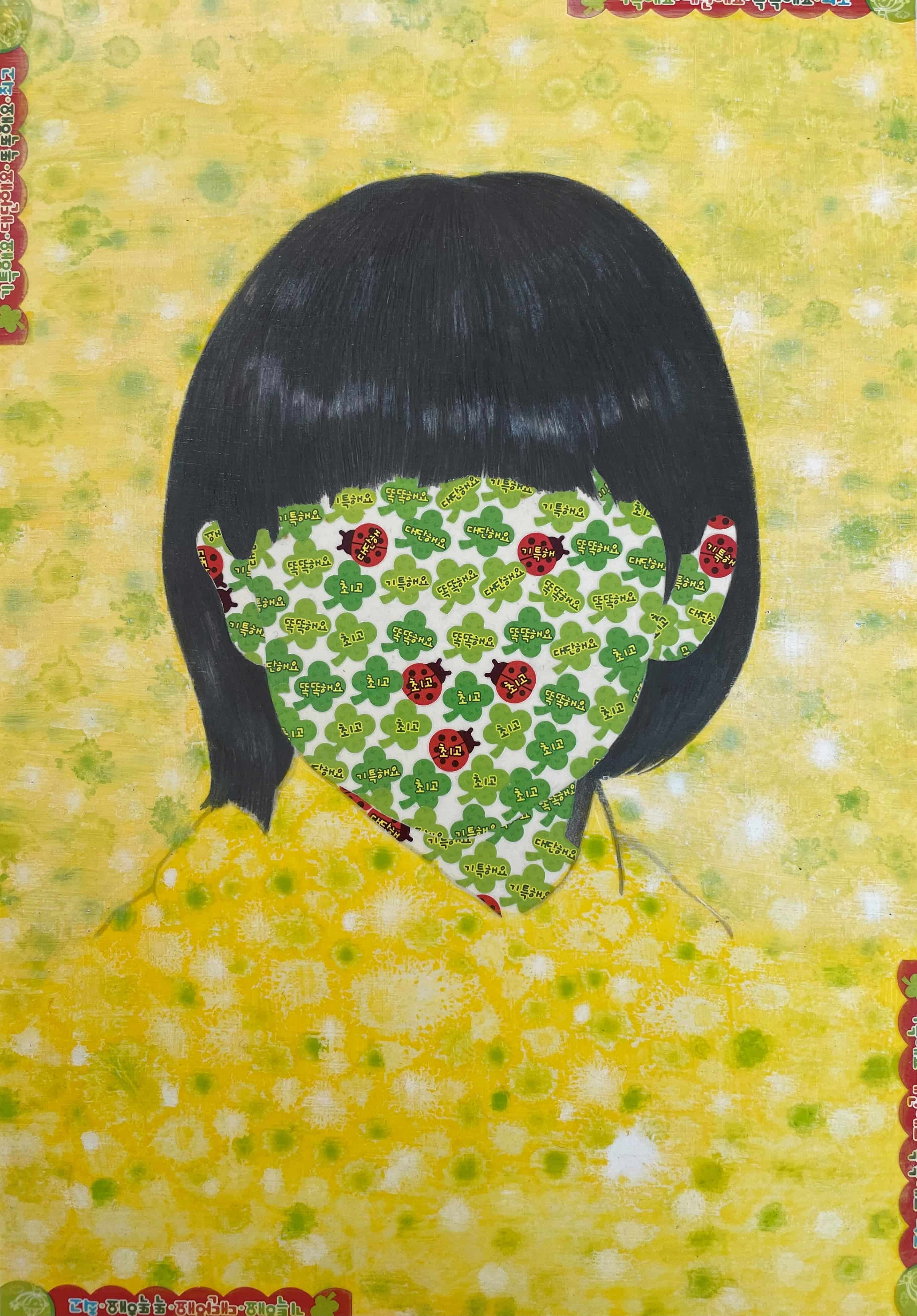 아는 얼굴_30x21cm_Sticker, oil, pencil on paper_2019.jpg