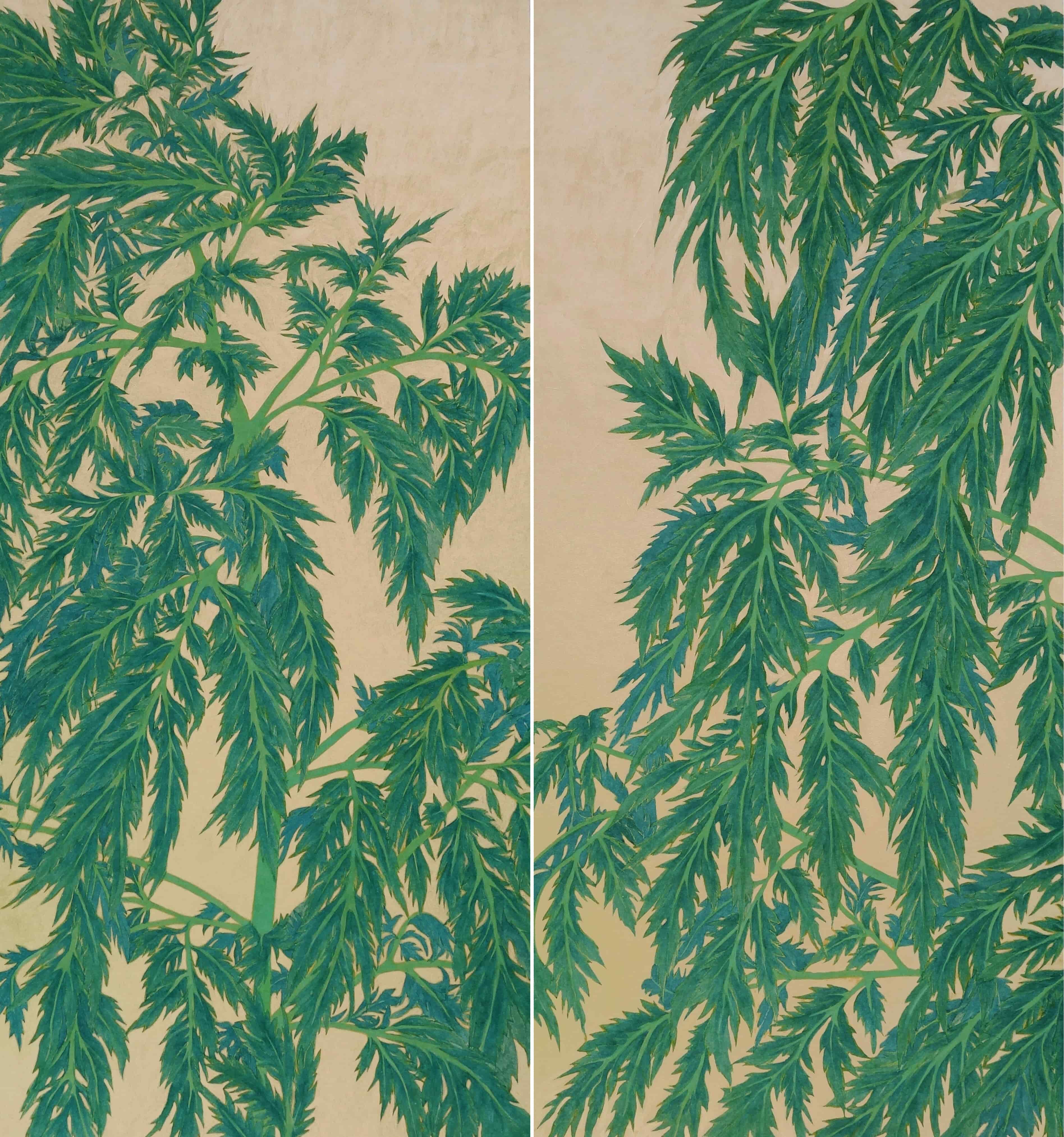 원하지 않는 풀_각 75x35cm_장지에 채색_2021.jpg