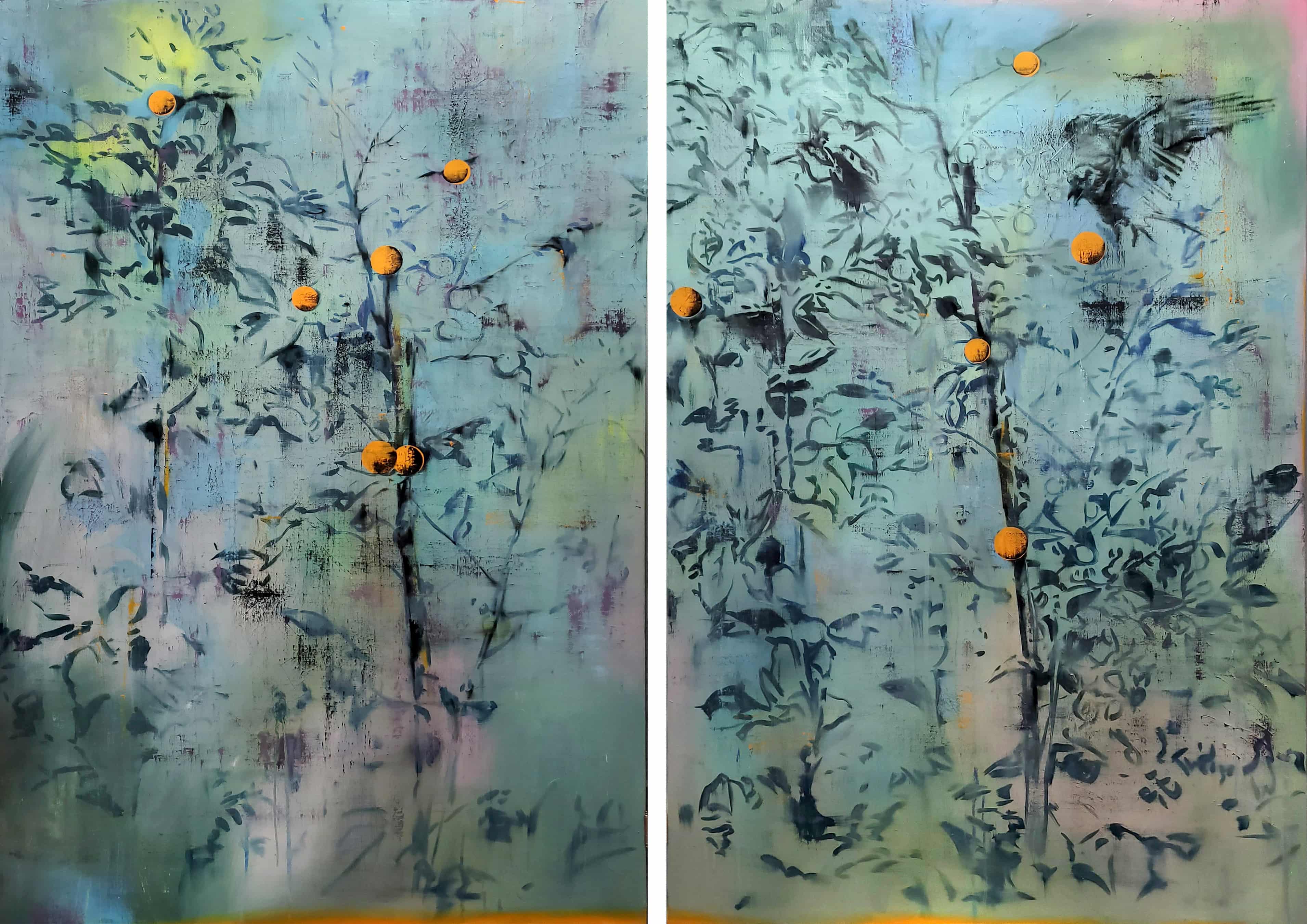 검은새를 위한 마지막 남은 열매들_각 97x145.5cm_Oil on canvas_2021.jpg