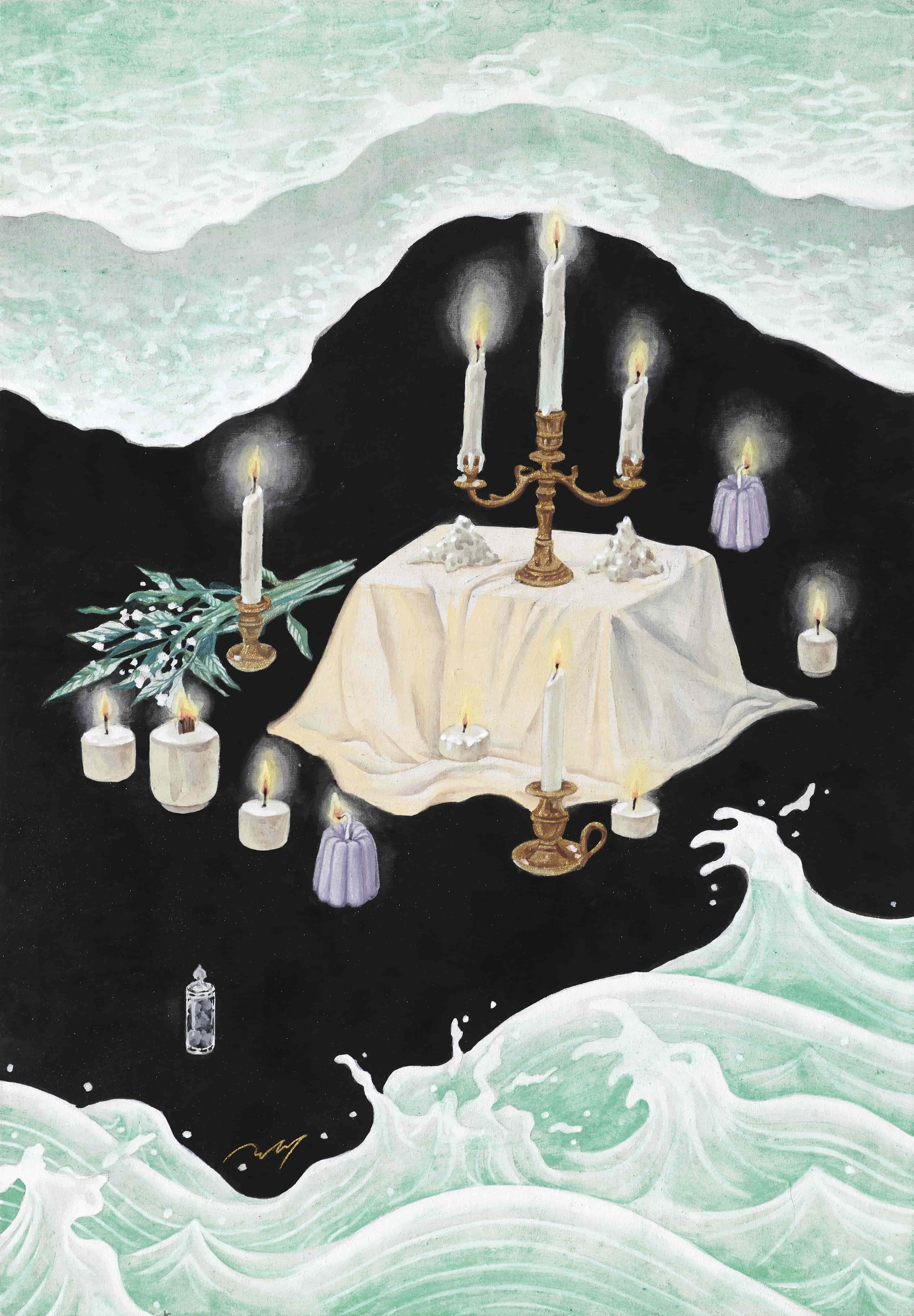 Lost Love_64×45cm_린넨에 석채_2022.jpg