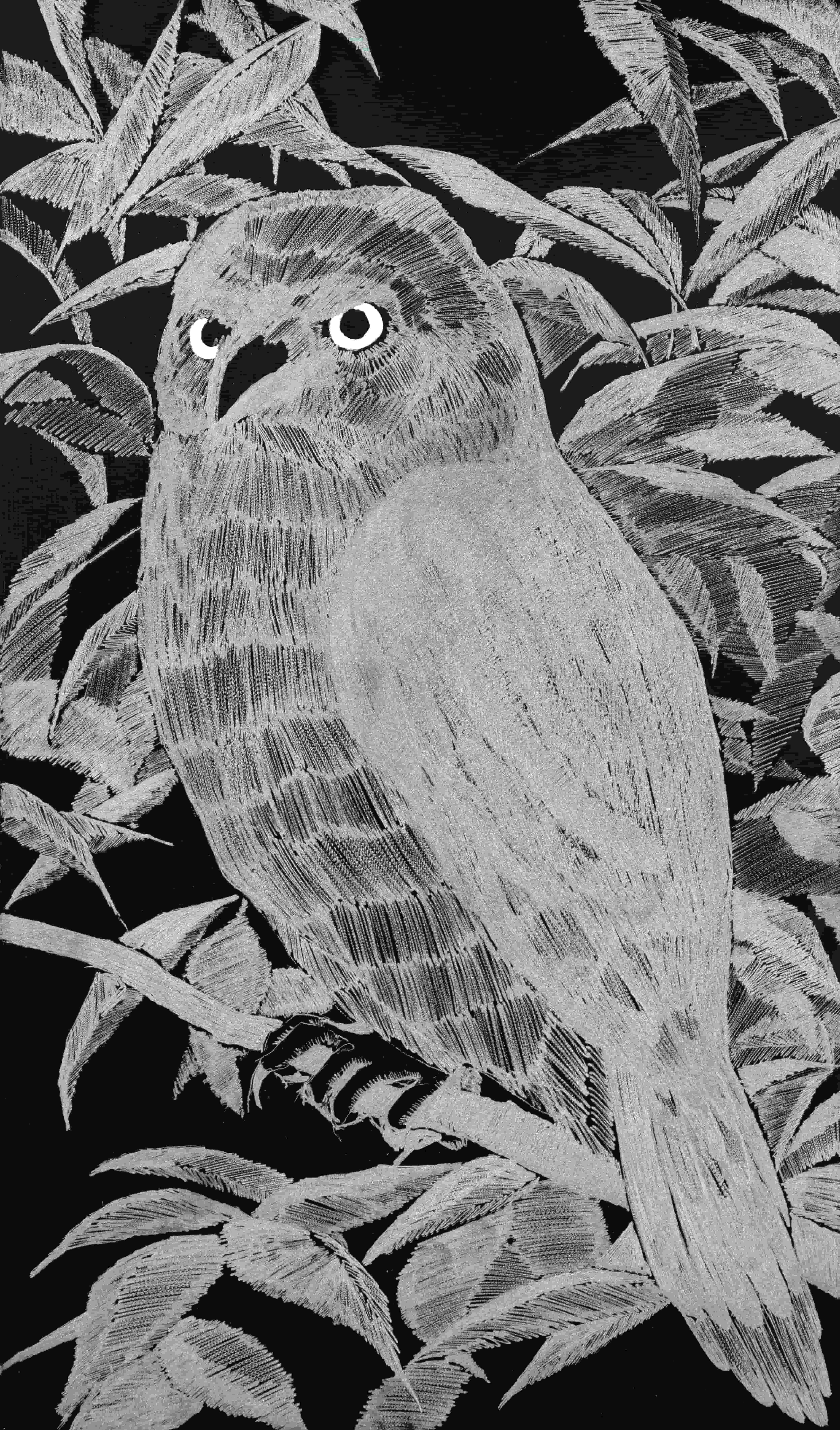 white eyed 2_44x26cm_유리, 오일 인레이 기법_2020.jpg